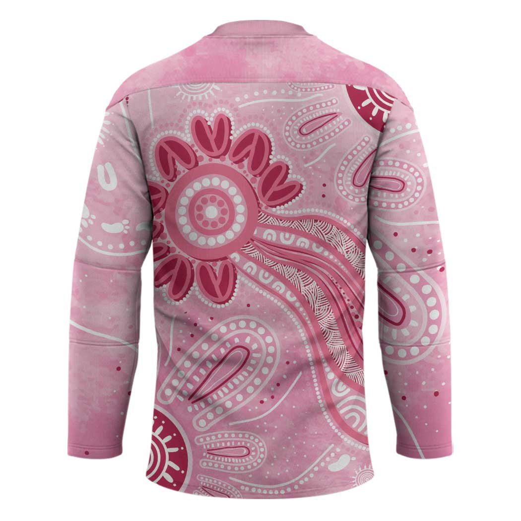 First Nation Aboriginal Dot Arts Hockey Jersey Think Pink - Aussie Hoodie