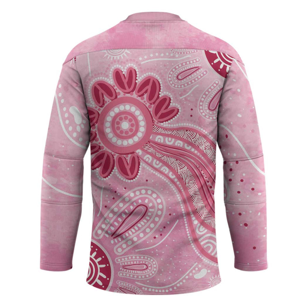 First Nation Aboriginal Dot Arts Hockey Jersey Think Pink - Aussie Hoodie