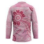 First Nation Aboriginal Dot Arts Hockey Jersey Think Pink - Aussie Hoodie