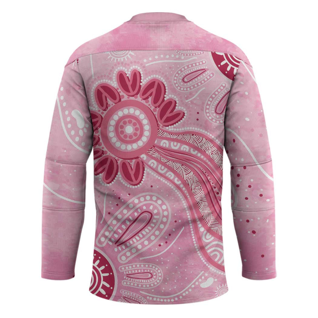 First Nation Aboriginal Dot Arts Hockey Jersey Think Pink - Aussie Hoodie