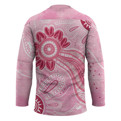 First Nation Aboriginal Dot Arts Hockey Jersey Think Pink - Aussie Hoodie