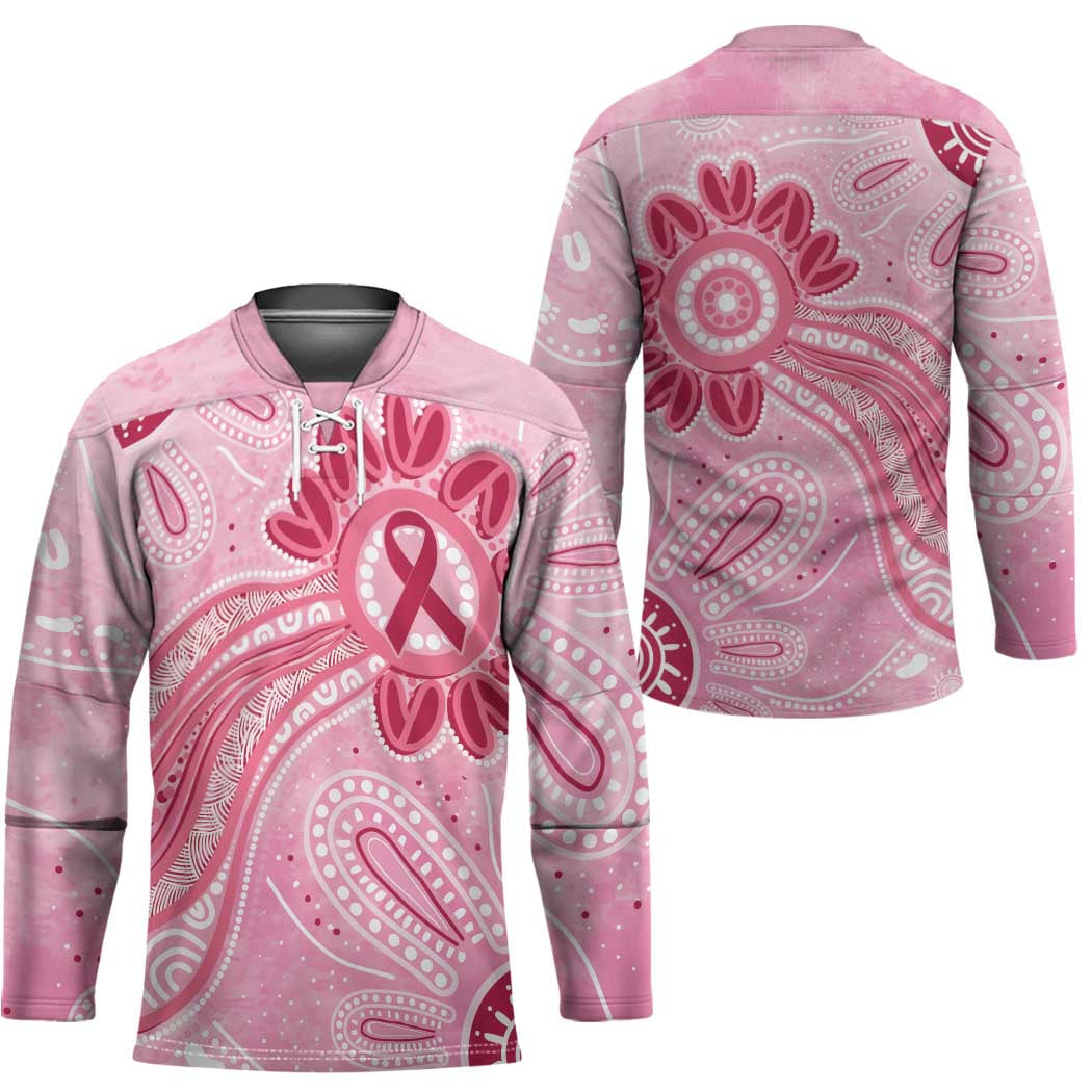 First Nation Aboriginal Dot Arts Hockey Jersey Think Pink - Aussie Hoodie