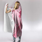 First Nation Aboriginal Dot Arts Hooded Blanket Think Pink - Aussie Hoodie