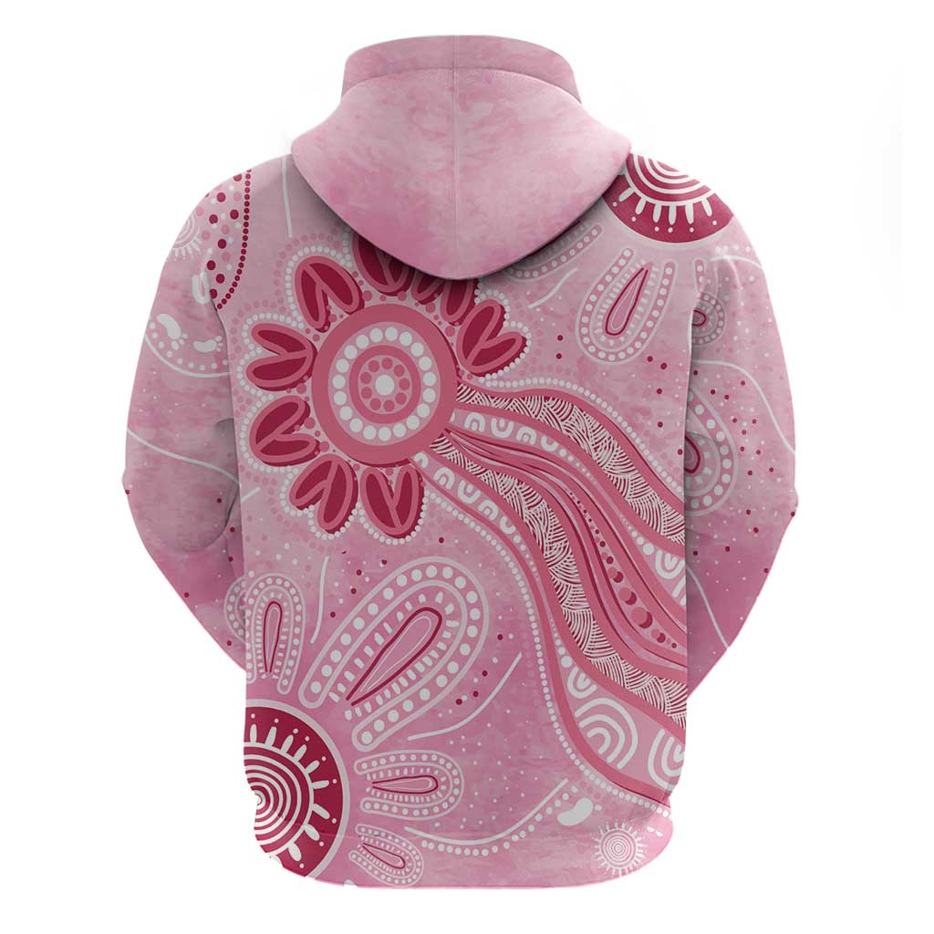 First Nation Aboriginal Dot Arts Hoodie Think Pink - Aussie Hoodie