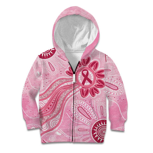 First Nation Aboriginal Dot Arts Kid Hoodie Think Pink - Aussie Hoodie