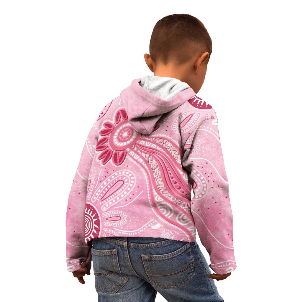 First Nation Aboriginal Dot Arts Kid Hoodie Think Pink - Aussie Hoodie