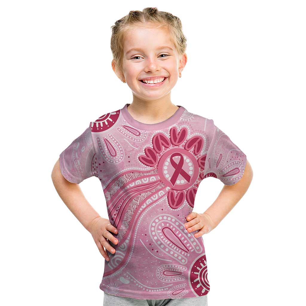 First Nation Aboriginal Dot Arts Kid T Shirt Think Pink - Aussie Hoodie