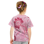 First Nation Aboriginal Dot Arts Kid T Shirt Think Pink - Aussie Hoodie