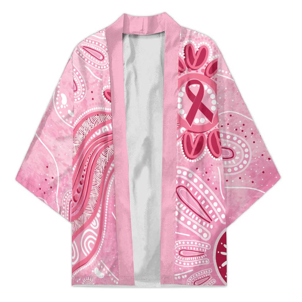 First Nation Aboriginal Dot Arts Kimono Think Pink - Aussie Hoodie