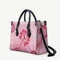 First Nation Aboriginal Dot Arts Leather Bag Think Pink - Aussie Hoodie