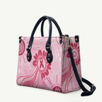 First Nation Aboriginal Dot Arts Leather Bag Think Pink - Aussie Hoodie