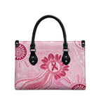 First Nation Aboriginal Dot Arts Leather Bag Think Pink - Aussie Hoodie