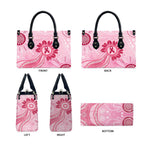 First Nation Aboriginal Dot Arts Leather Bag Think Pink - Aussie Hoodie