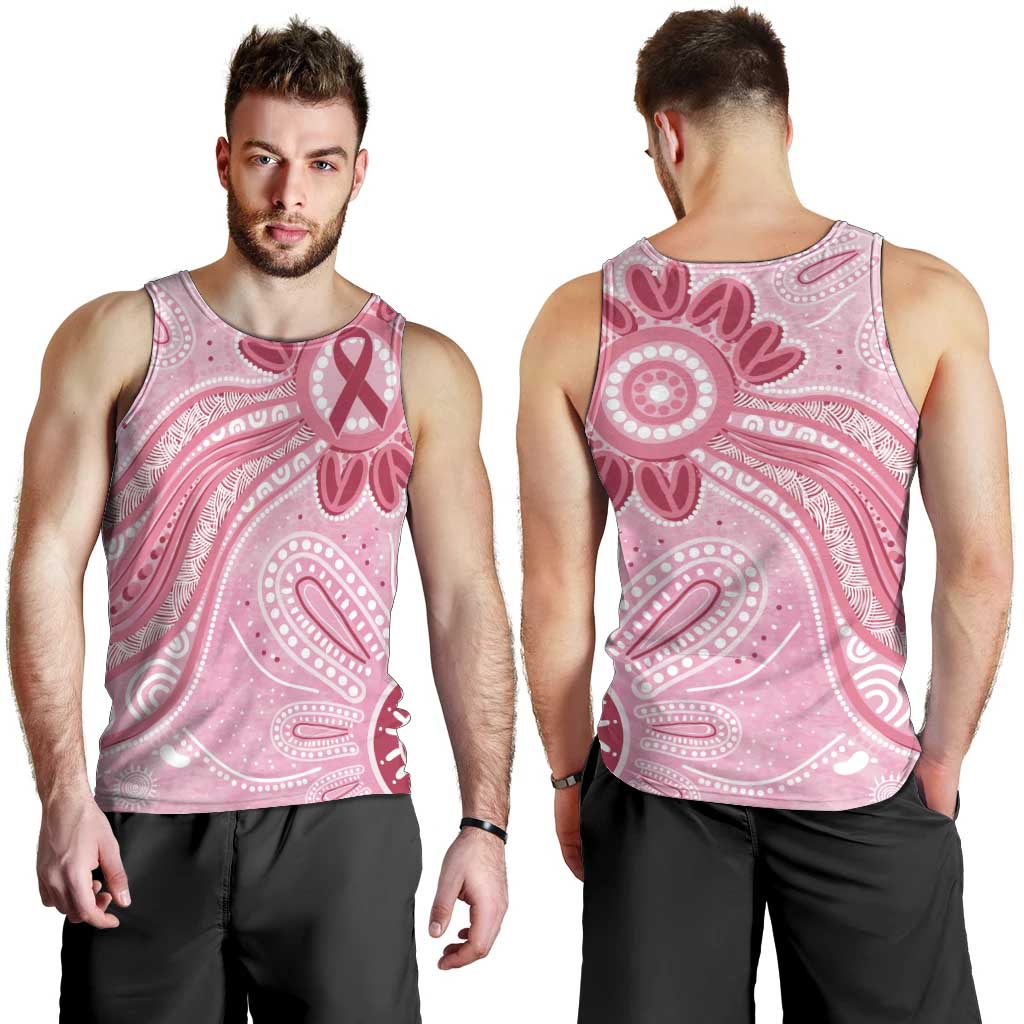 First Nation Aboriginal Dot Arts Men Tank Top Think Pink - Aussie Hoodie
