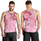 First Nation Aboriginal Dot Arts Men Tank Top Think Pink - Aussie Hoodie