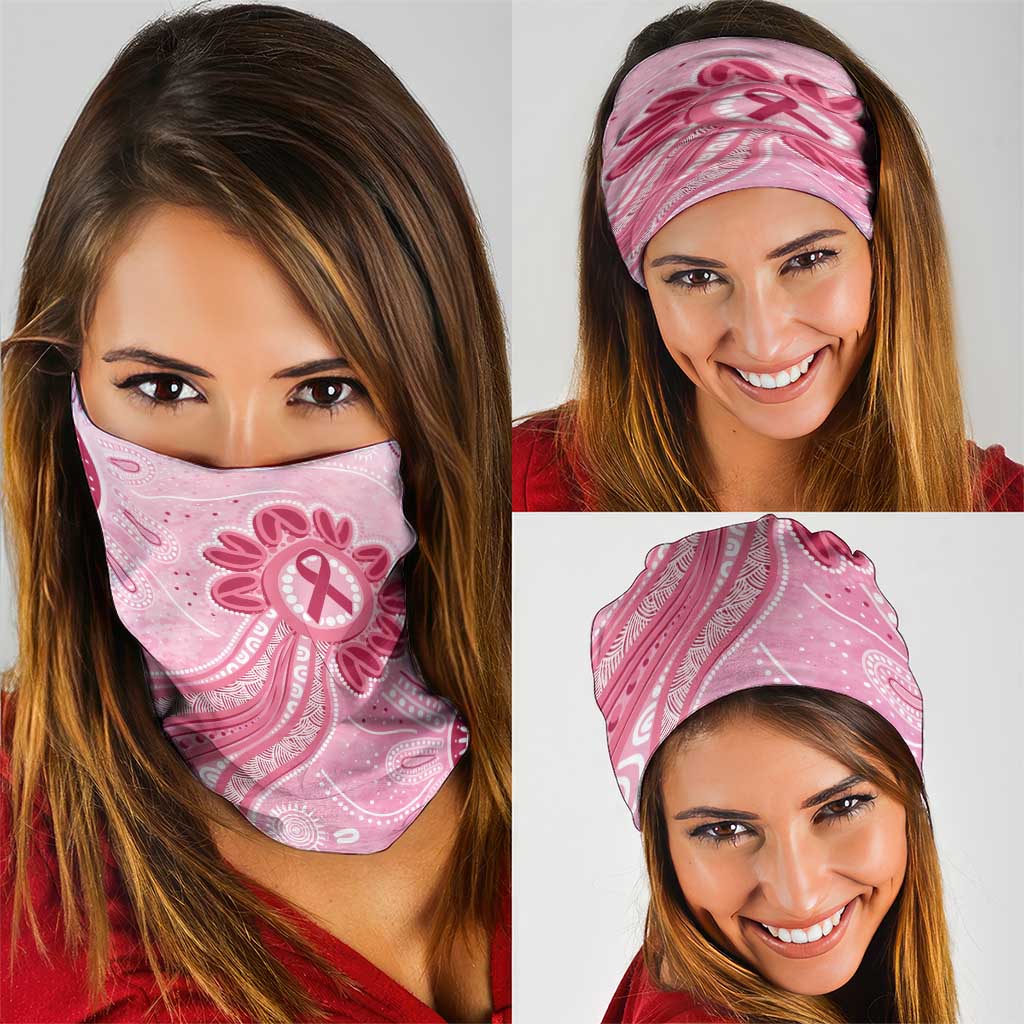 First Nation Aboriginal Dot Arts Neck Gaiter Think Pink - Aussie Hoodie