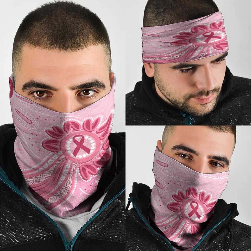 First Nation Aboriginal Dot Arts Neck Gaiter Think Pink - Aussie Hoodie