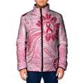 First Nation Aboriginal Dot Arts Padded Jacket Think Pink - Aussie Hoodie