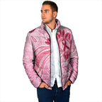 First Nation Aboriginal Dot Arts Padded Jacket Think Pink - Aussie Hoodie