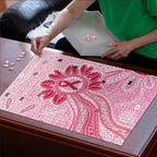 First Nation Aboriginal Dot Arts Puzzle Think Pink - Aussie Hoodie