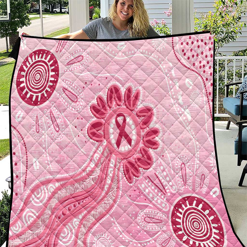 First Nation Aboriginal Dot Arts Quilt Think Pink - Aussie Hoodie