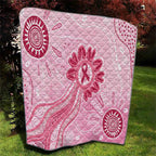 First Nation Aboriginal Dot Arts Quilt Think Pink - Aussie Hoodie