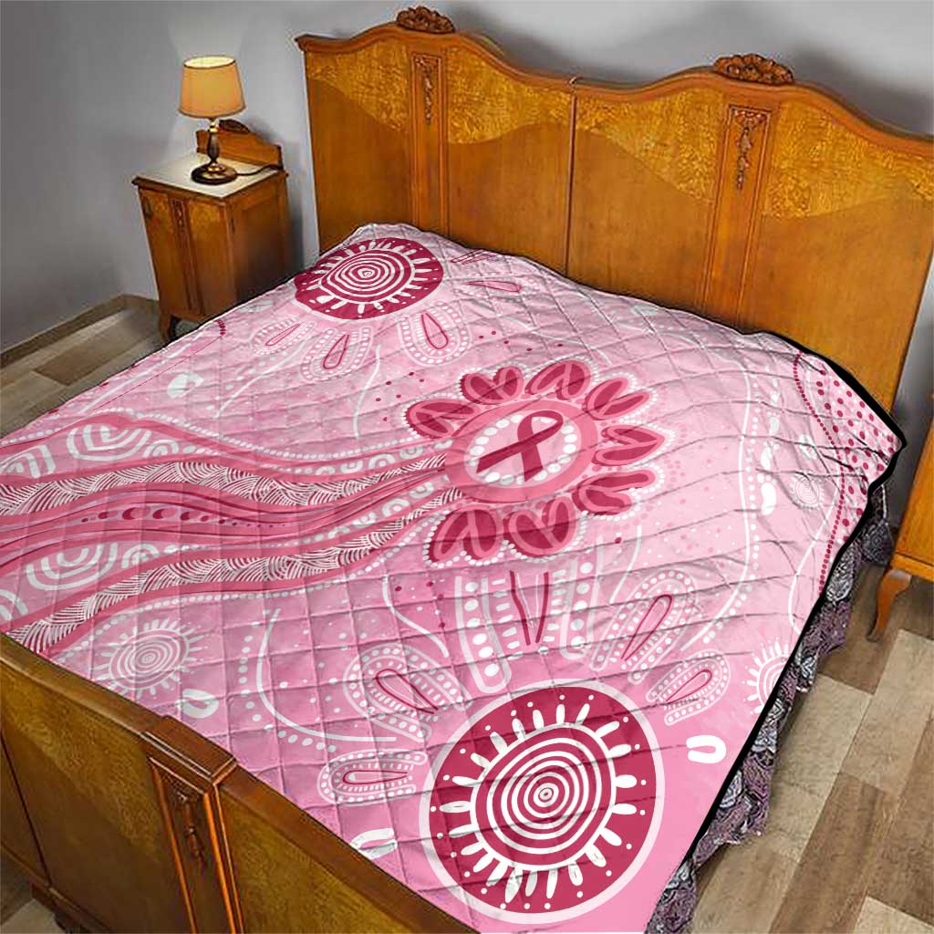 First Nation Aboriginal Dot Arts Quilt Think Pink - Aussie Hoodie