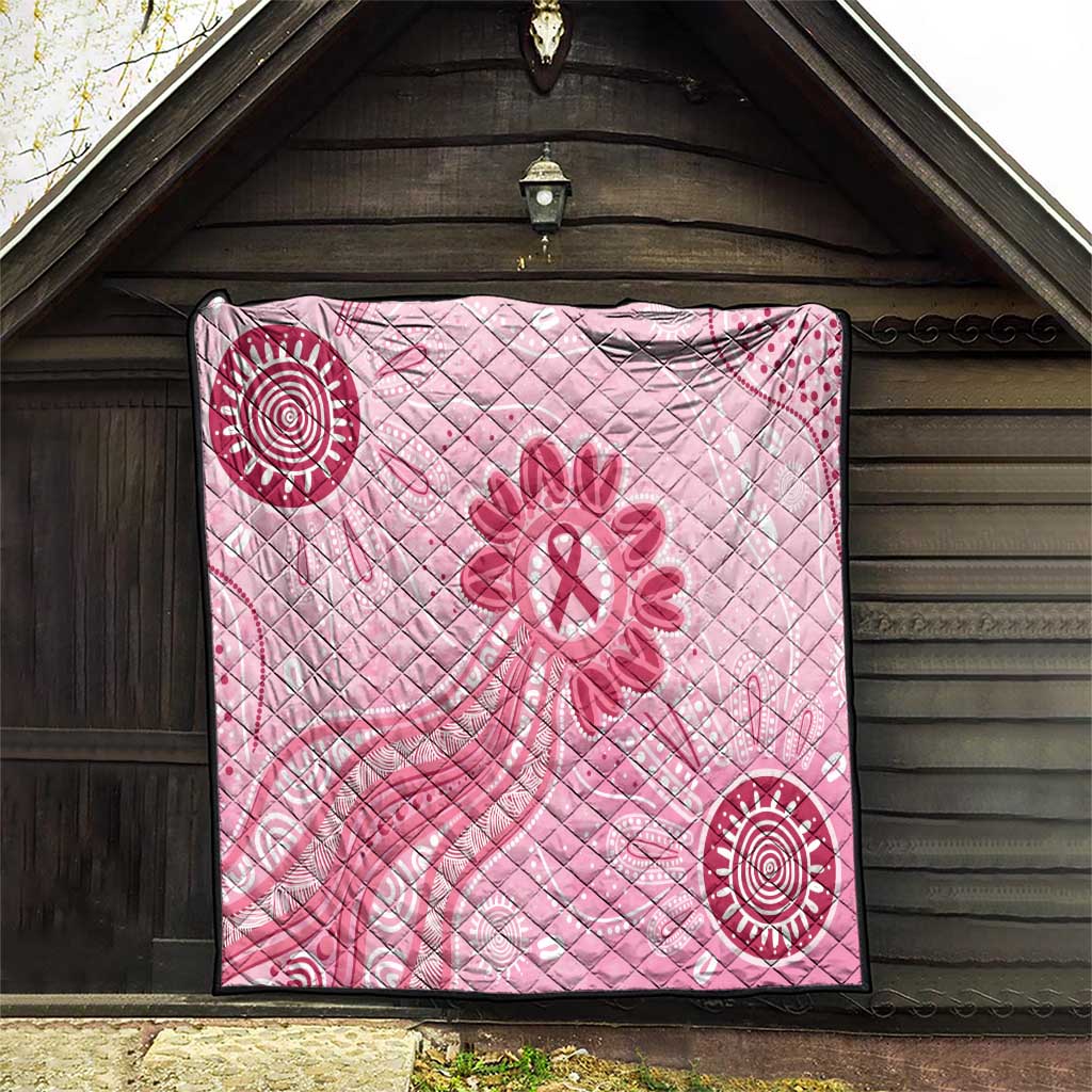 First Nation Aboriginal Dot Arts Quilt Think Pink - Aussie Hoodie