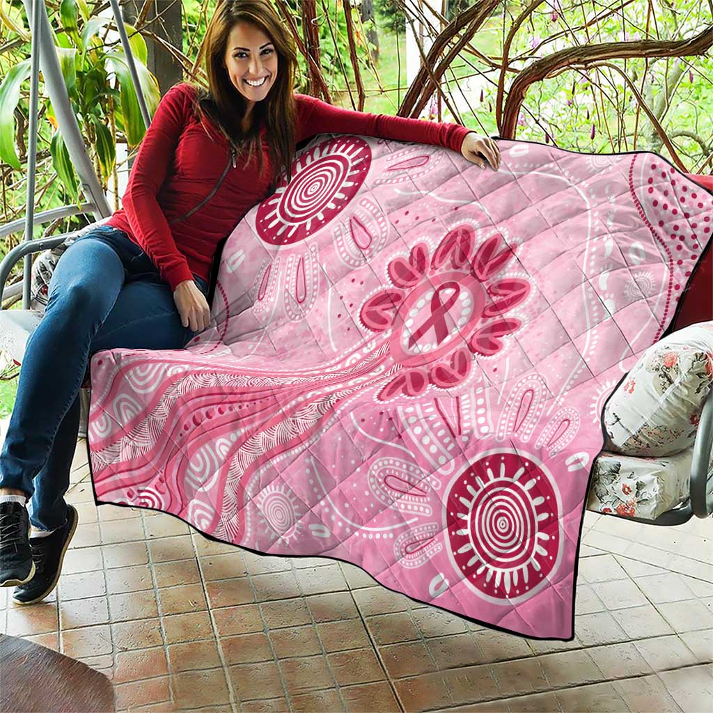 First Nation Aboriginal Dot Arts Quilt Think Pink - Aussie Hoodie