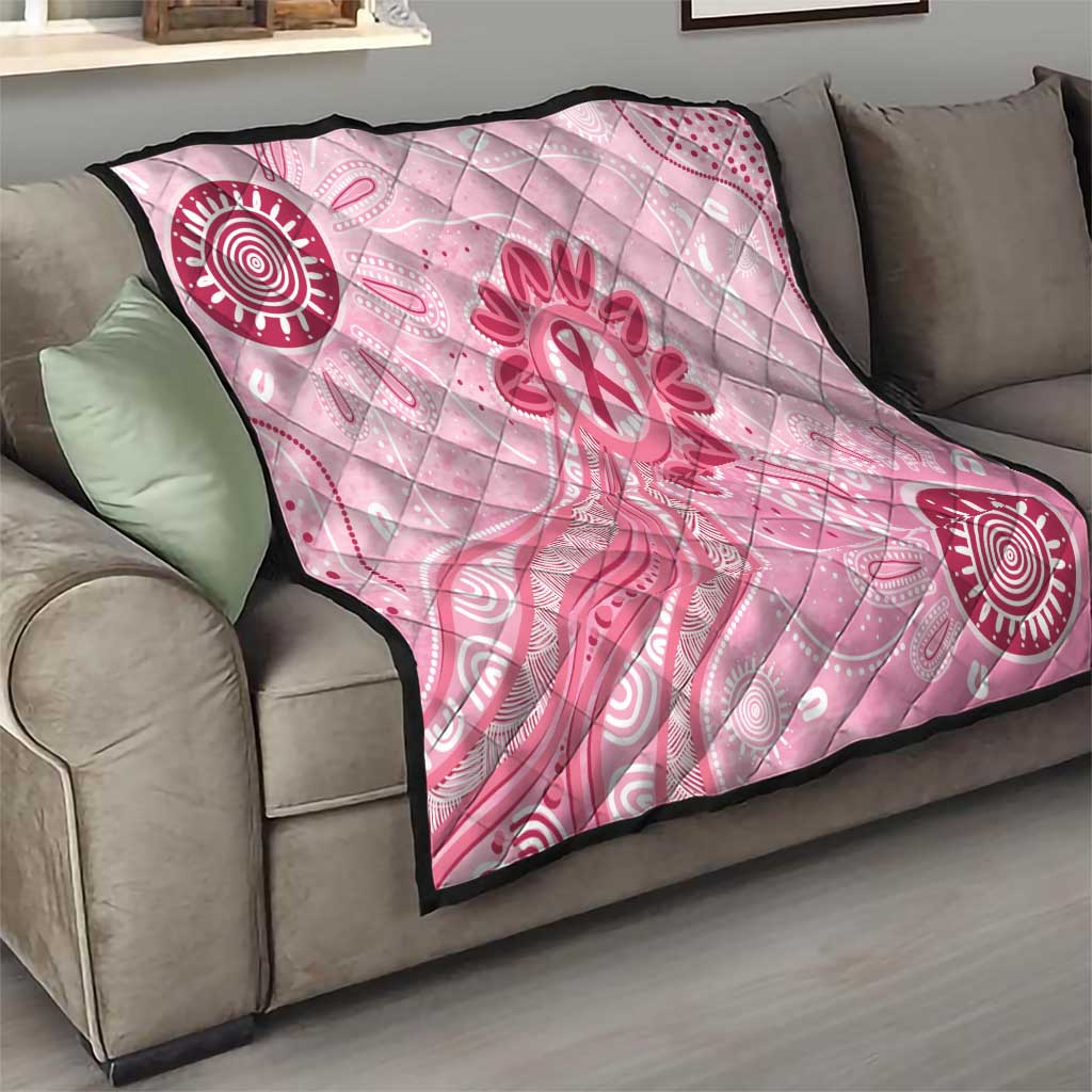 First Nation Aboriginal Dot Arts Quilt Think Pink - Aussie Hoodie