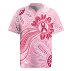 First Nation Aboriginal Dot Arts Rugby Jersey Think Pink - Aussie Hoodie