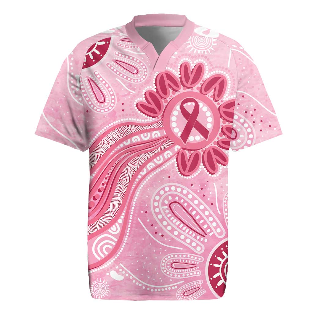 First Nation Aboriginal Dot Arts Rugby Jersey Think Pink - Aussie Hoodie