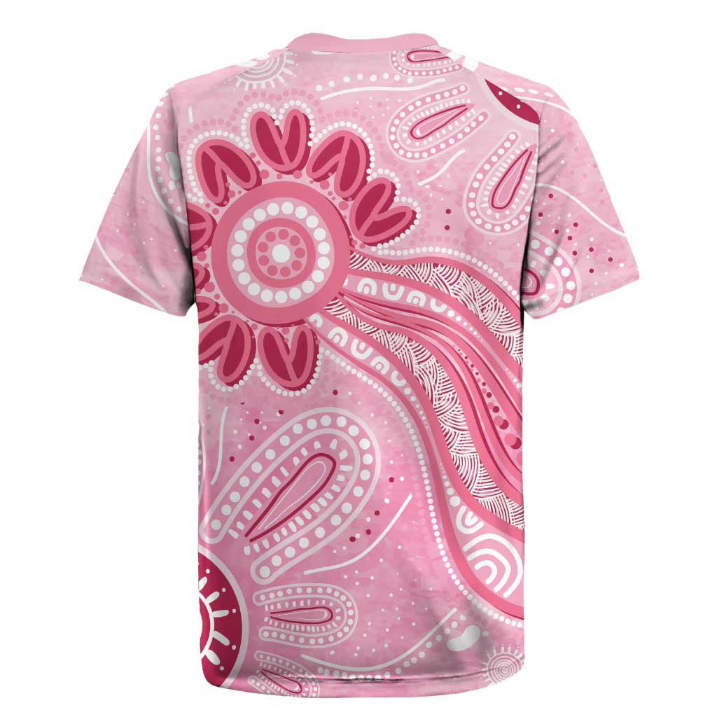 First Nation Aboriginal Dot Arts Rugby Jersey Think Pink - Aussie Hoodie