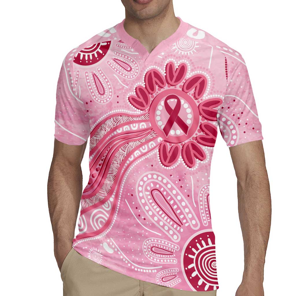 First Nation Aboriginal Dot Arts Rugby Jersey Think Pink - Aussie Hoodie