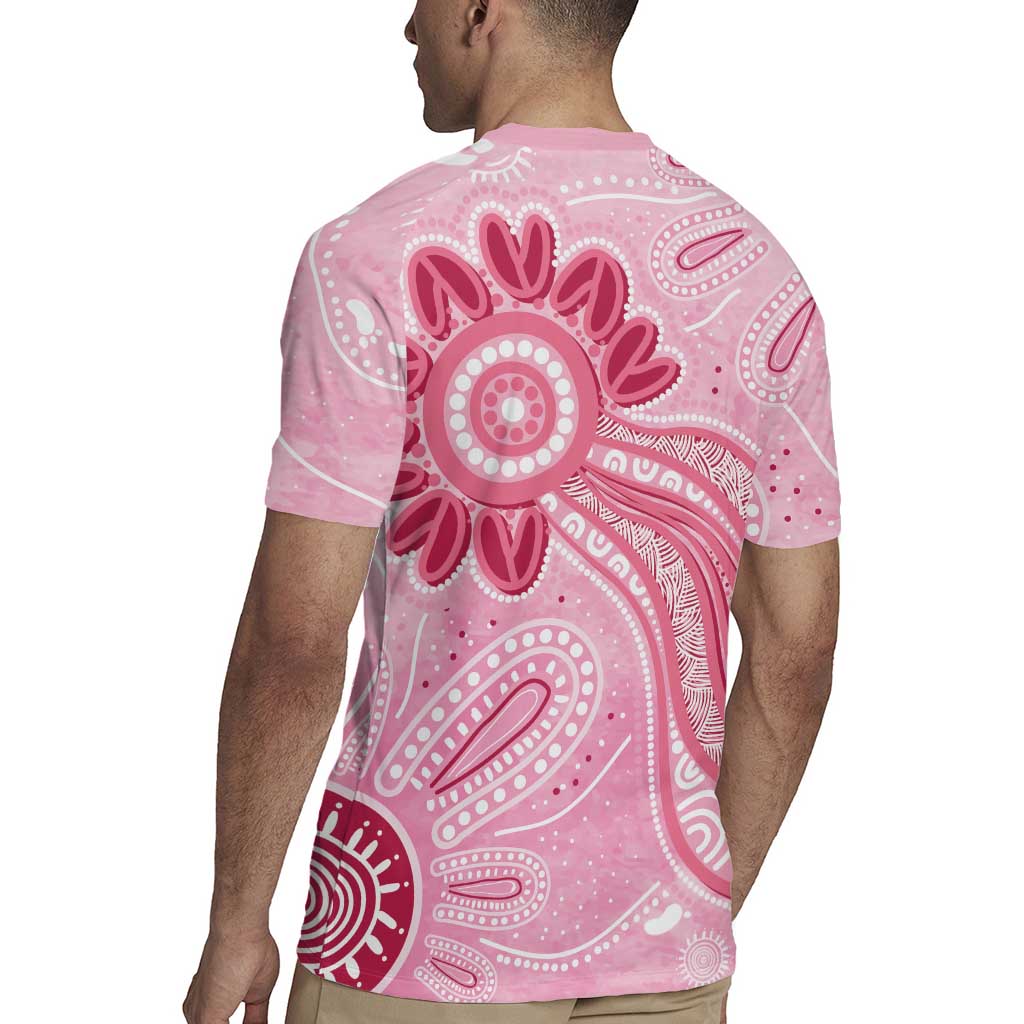 First Nation Aboriginal Dot Arts Rugby Jersey Think Pink - Aussie Hoodie