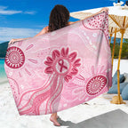 First Nation Aboriginal Dot Arts Sarong Think Pink - Aussie Hoodie