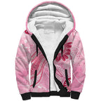 First Nation Aboriginal Dot Arts Sherpa Hoodie Think Pink - Aussie Hoodie