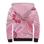 First Nation Aboriginal Dot Arts Sherpa Hoodie Think Pink - Aussie Hoodie