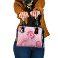 First Nation Aboriginal Dot Arts Shoulder Handbag Think Pink - Aussie Hoodie