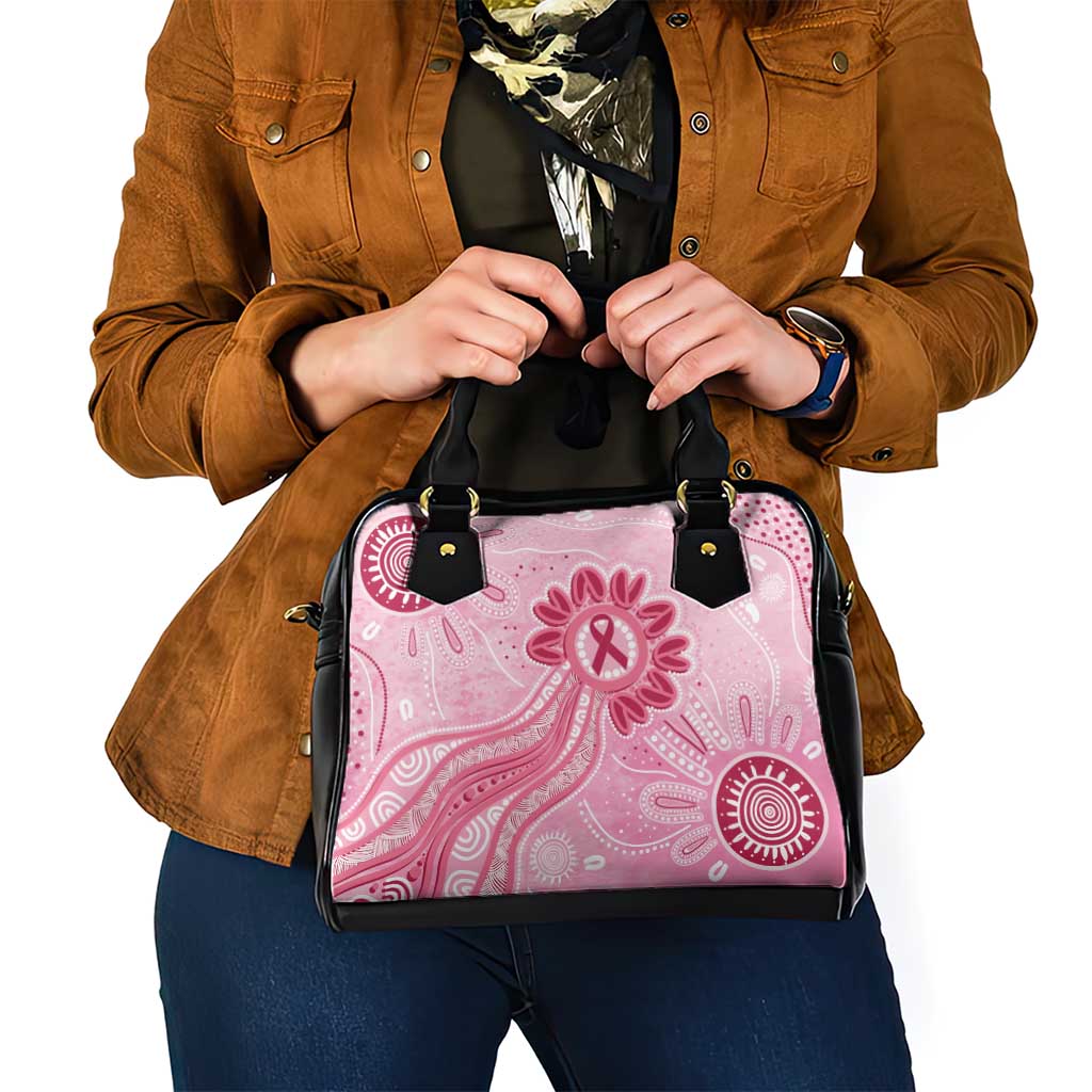 First Nation Aboriginal Dot Arts Shoulder Handbag Think Pink - Aussie Hoodie