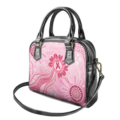 First Nation Aboriginal Dot Arts Shoulder Handbag Think Pink - Aussie Hoodie