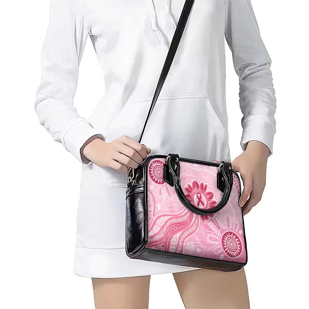 First Nation Aboriginal Dot Arts Shoulder Handbag Think Pink - Aussie Hoodie