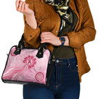 First Nation Aboriginal Dot Arts Shoulder Handbag Think Pink - Aussie Hoodie