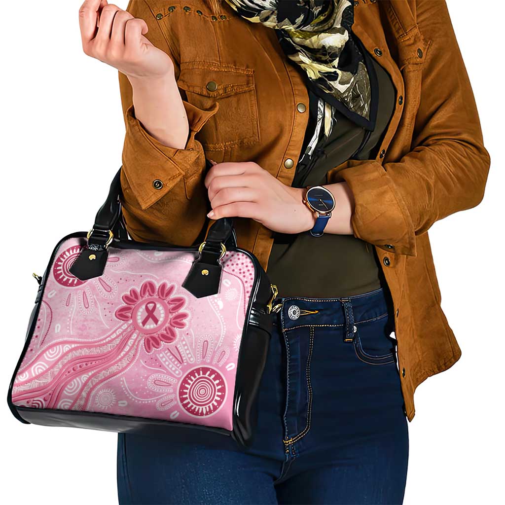 First Nation Aboriginal Dot Arts Shoulder Handbag Think Pink - Aussie Hoodie