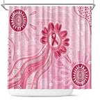 First Nation Aboriginal Dot Arts Shower Curtain Think Pink - Aussie Hoodie