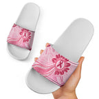 First Nation Aboriginal Dot Arts Slide Sandals Think Pink - Aussie Hoodie