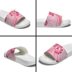 First Nation Aboriginal Dot Arts Slide Sandals Think Pink - Aussie Hoodie
