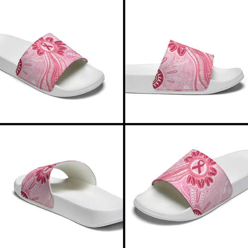 First Nation Aboriginal Dot Arts Slide Sandals Think Pink - Aussie Hoodie