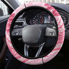 First Nation Aboriginal Dot Arts Steering Wheel Cover Think Pink - Aussie Hoodie