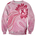 First Nation Aboriginal Dot Arts Sweatshirt Think Pink - Aussie Hoodie